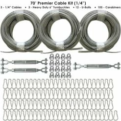 CIMARRON Premier Cable Kits For 55' Or 70' Batting Cage Installation